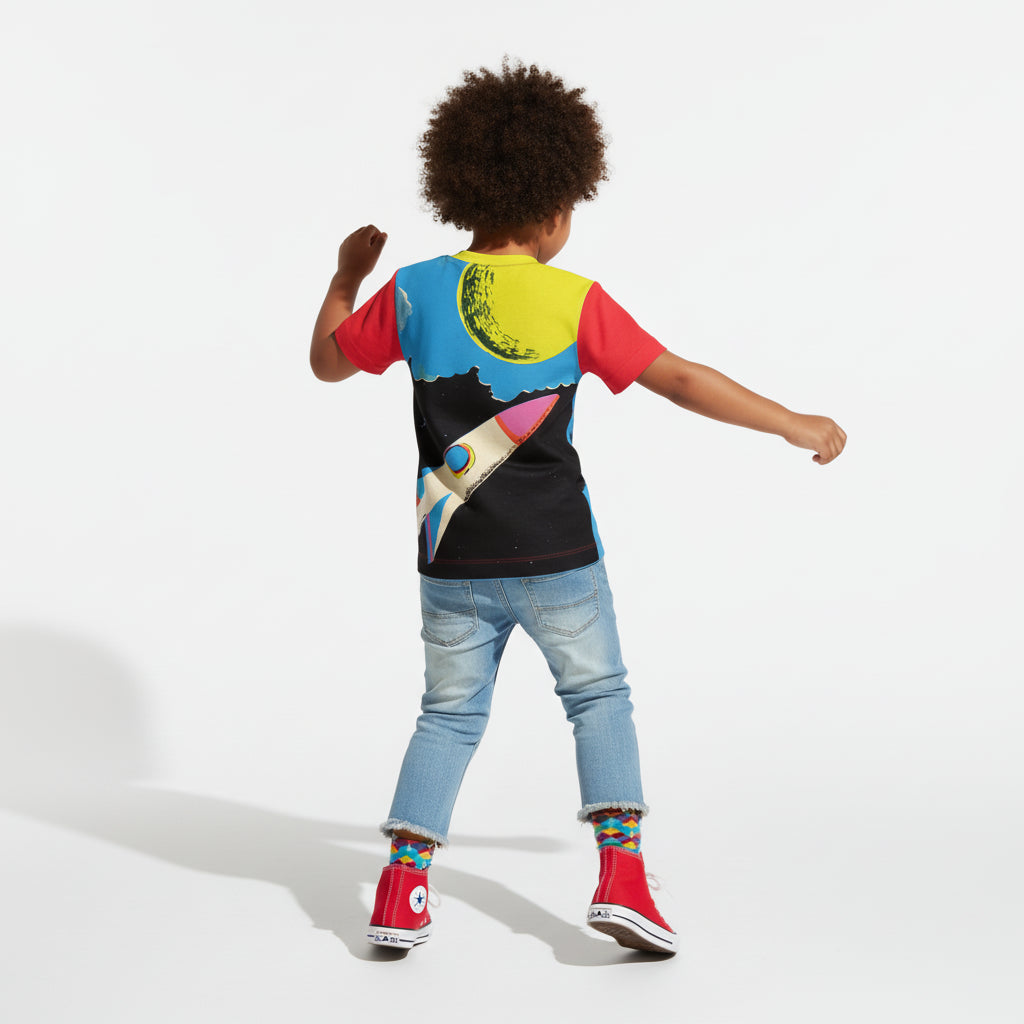 Retro Mini Robot Rocket Tee