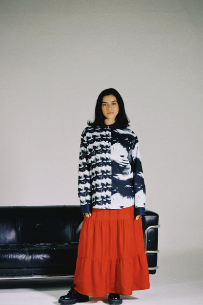 abrazos infinitos button up oversized shirt