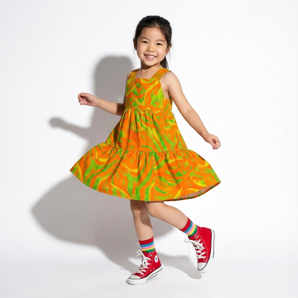 Girls Dress Fruit Roots