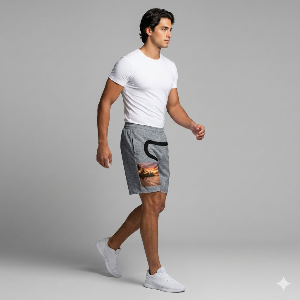 Woven Basketball Shorts in Midweight Tencel Dobby