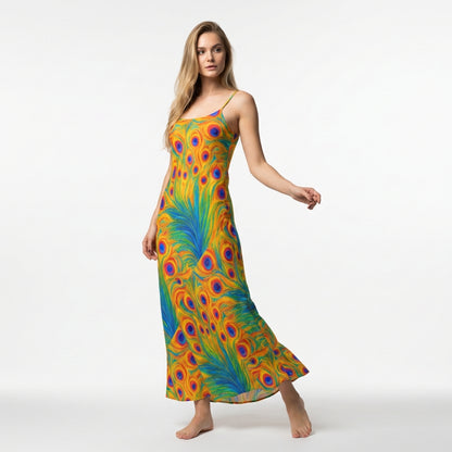 Bias Slip Dress Feather Bouquet