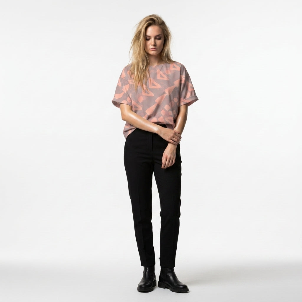 Trigon Rosy Mushroom Woven Tee