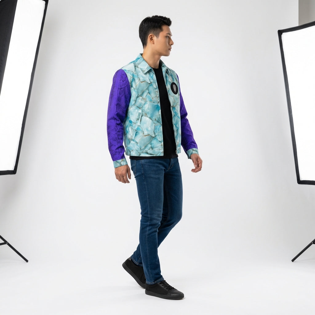 Unlined Eisenhower Jacket in Heavyweight Stretch Denim