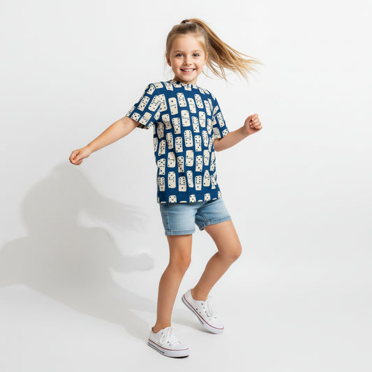Domino Power Tee in Deep Blue