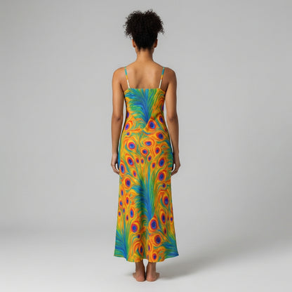 Bias Slip Dress Feather Bouquet