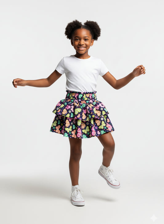 Butterfly Ruffled Skirt
