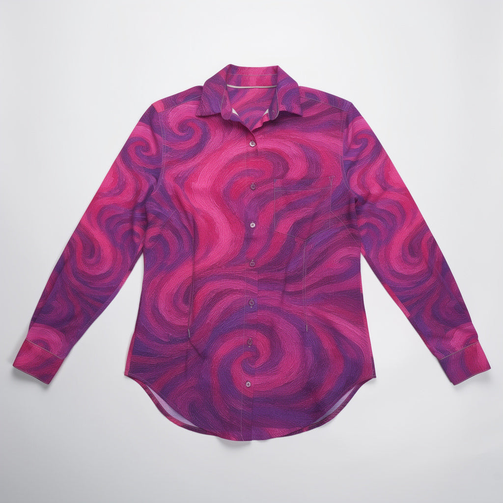 Button Front Shirt Purple Storm