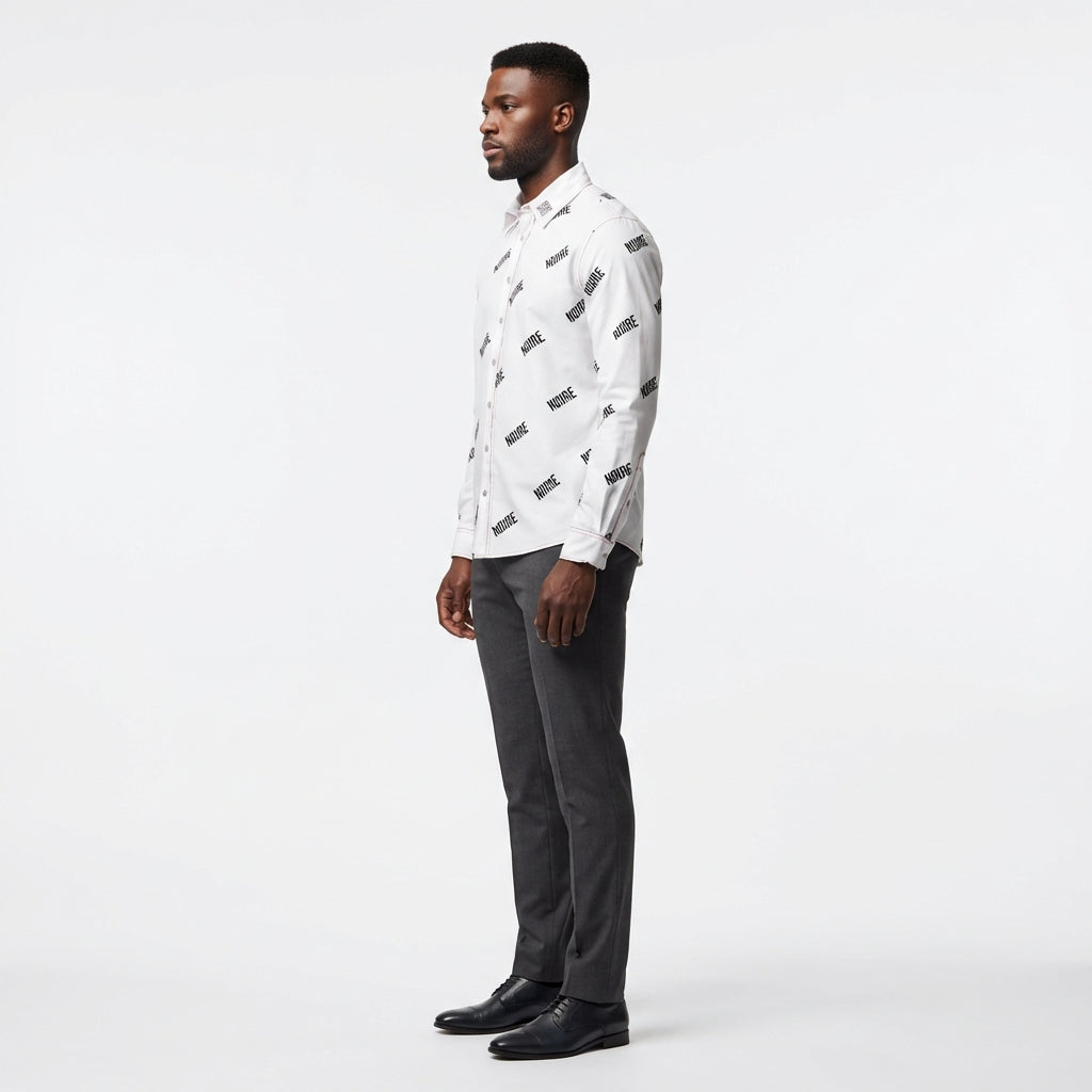 Noiire Multi Botton Down Dress Shirt