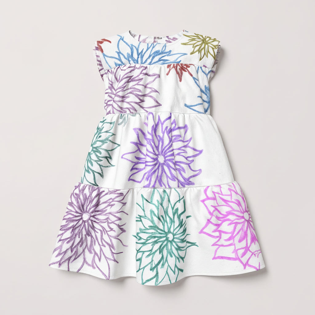StarFlowers on a Ruffle Dress 