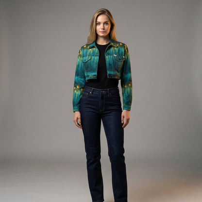 Cropped Jean Cotton Jacket Romantic Candlelight