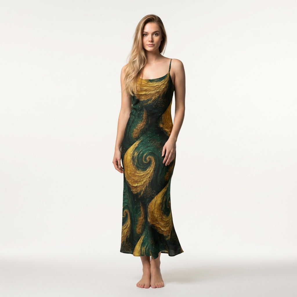 Bias Slip Dress Golden Time