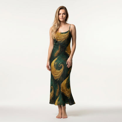 Bias Slip Dress Golden Time
