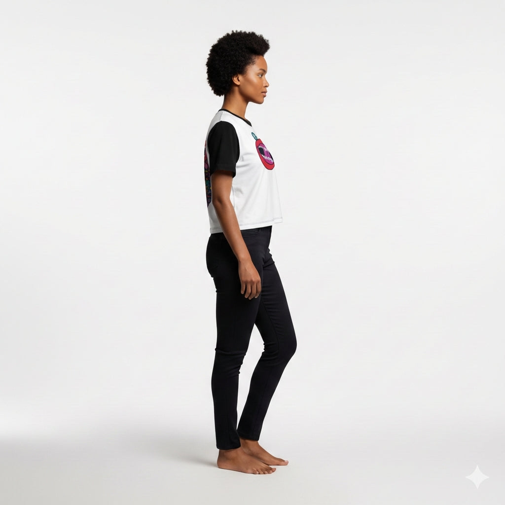 Maine-ish Reverse Women's Two-Tone White Tee