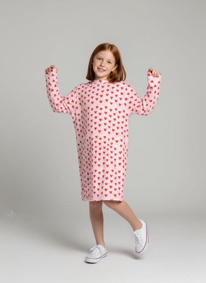 Sweet Pink Red Heart Outfit