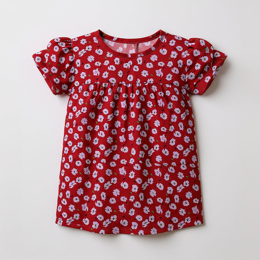 Micro Purple Poppies Blouse