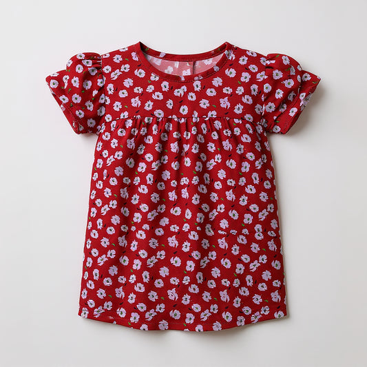 Micro Purple Poppies Blouse