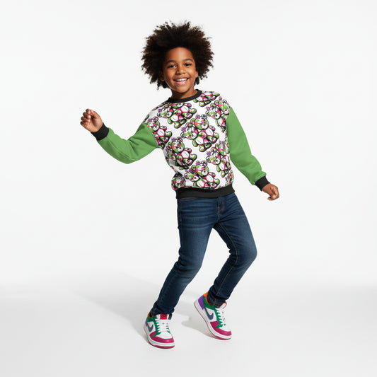 Unisex Toxic Bear Green/Pink Camo Sweat Shirt 