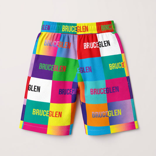 BruceGlen Logo Blocks French Terry Shorts