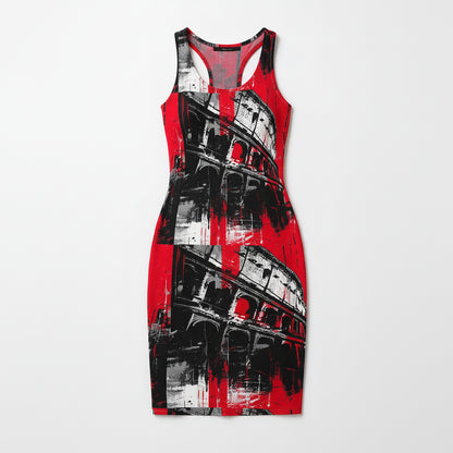 Abstract Colosseum Design Tank Dress
