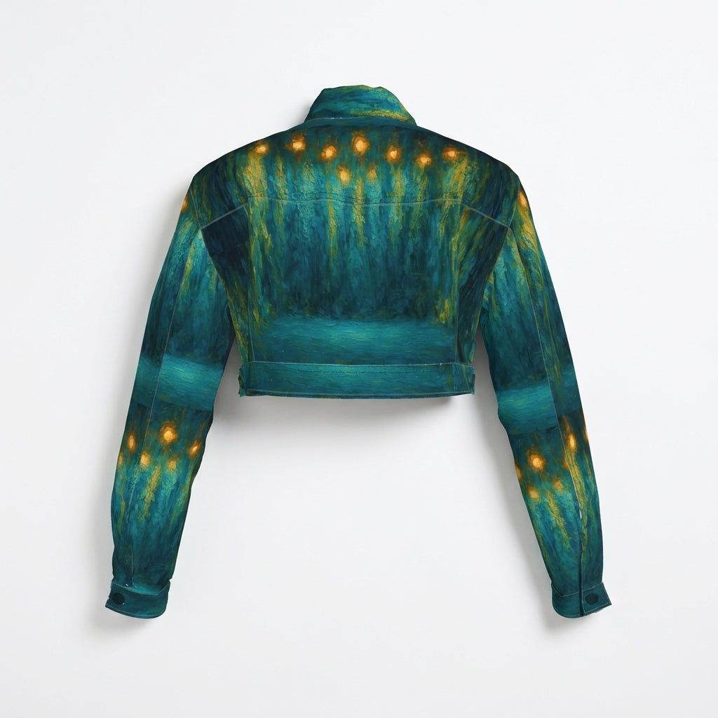 Cropped Jean Cotton Jacket Romantic Candlelight