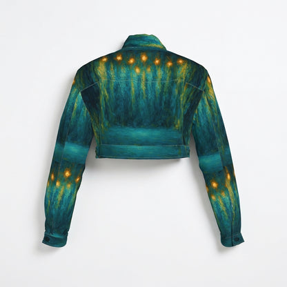 Cropped Jean Cotton Jacket Romantic Candlelight