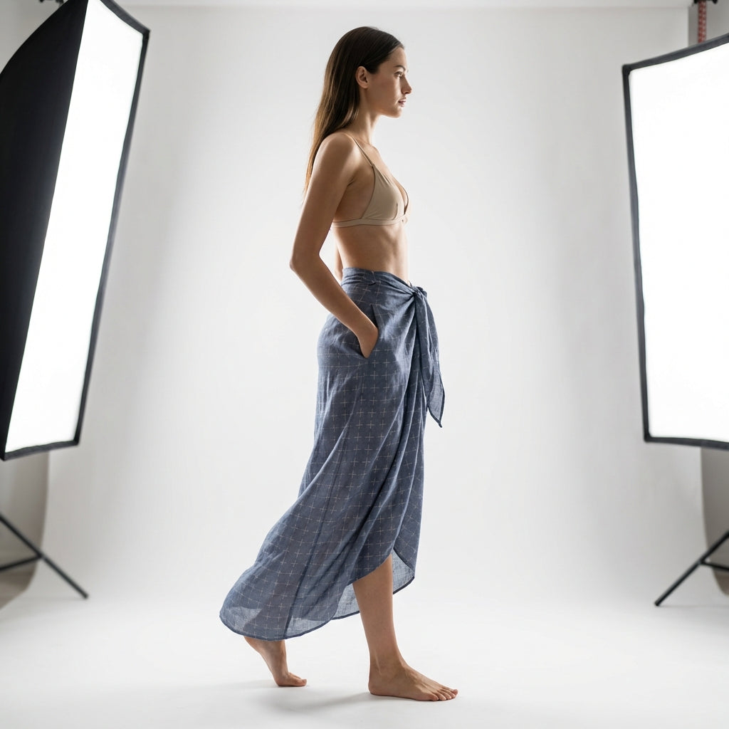 Maxi Sarong in Lightweight Linen Plain Weave