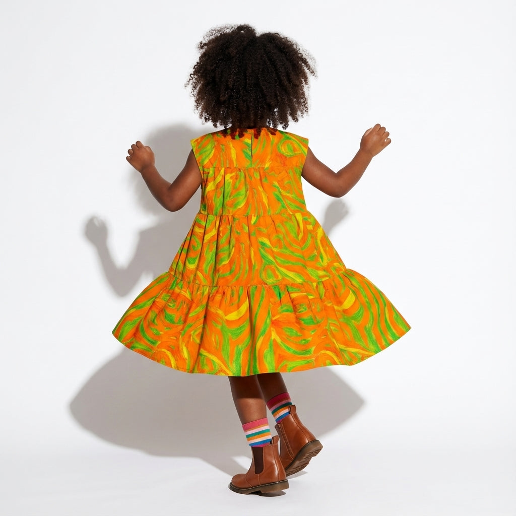 Girls Dress Fruit Roots