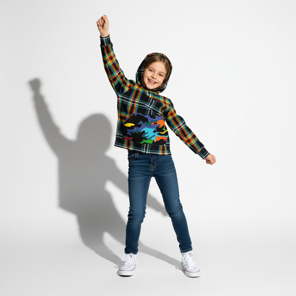 The Darkside of the Moon Plaid Hoodie