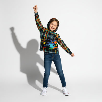 The Darkside of the Moon Plaid Hoodie