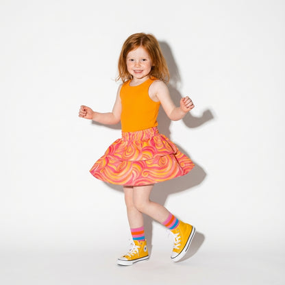 Kid's Skirt Sunset Swirls
