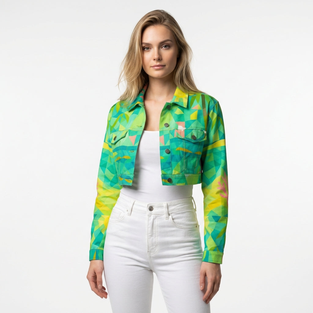 Cropped Jean Cotton Jacket Sunny Beach