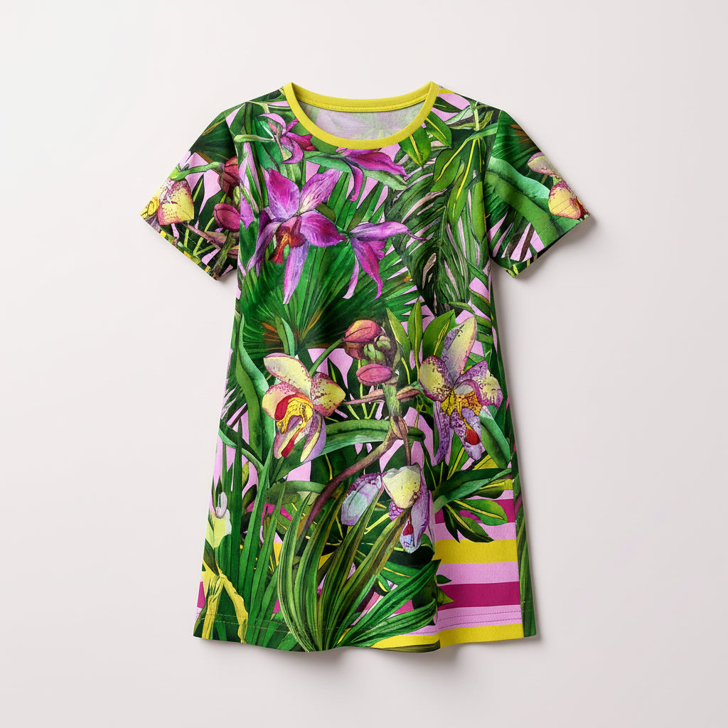 Kids T-Shirt Dress - Spring Escape