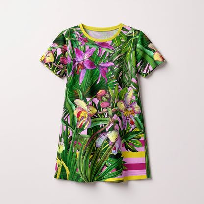 Kids T-Shirt Dress - Spring Escape