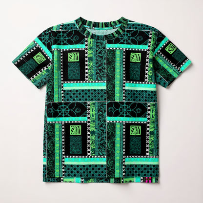 Green patterned childrens T-Shirt