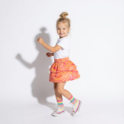 Kid's Skirt Sunset Swirls