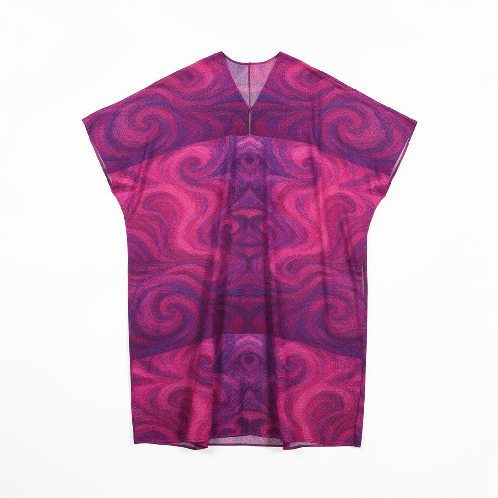 Caftan Purple Storm – Lightweight Organic Cotton Voile