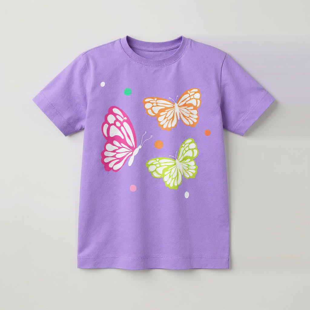 Butterflies T-shirt Lila