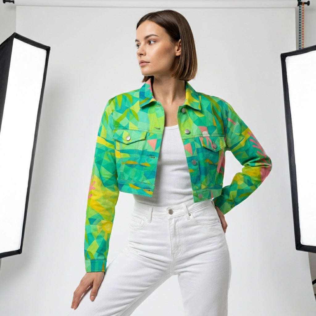 Cropped Jean Cotton Jacket Sunny Beach