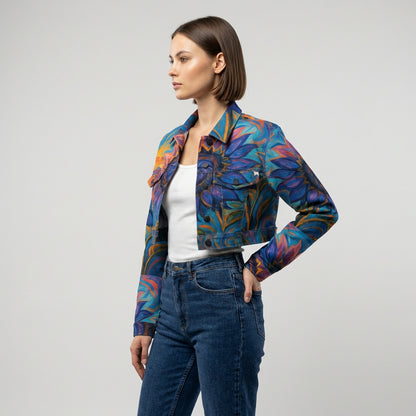 Cropped Jean Cotton Jacket Sunflower Beach