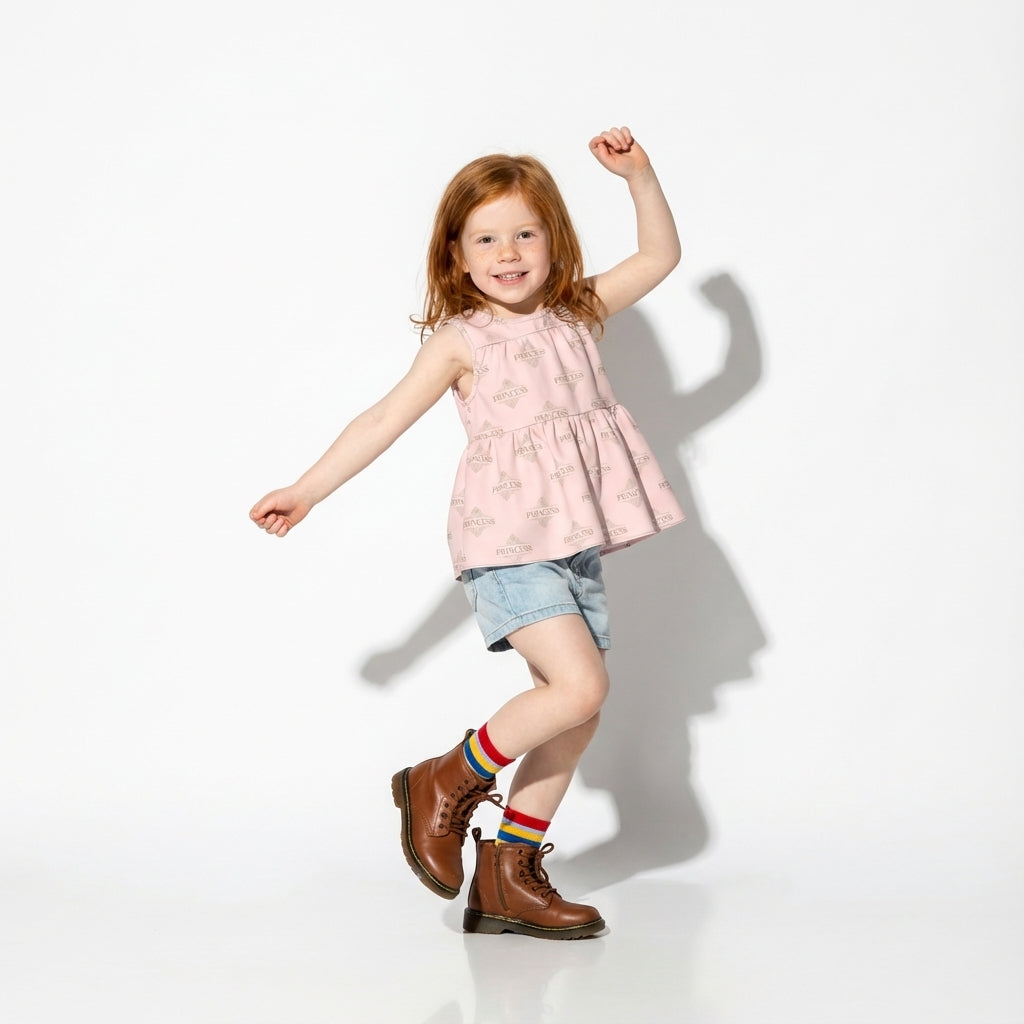 Princess Monogram Ruffle Top