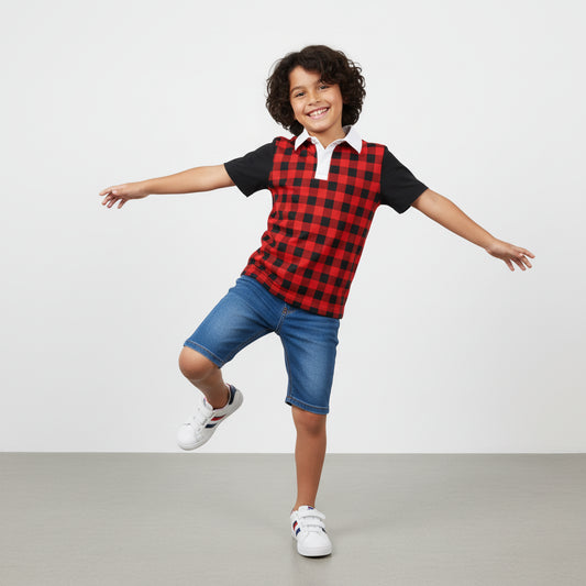 Boys Buffalo Check Polo