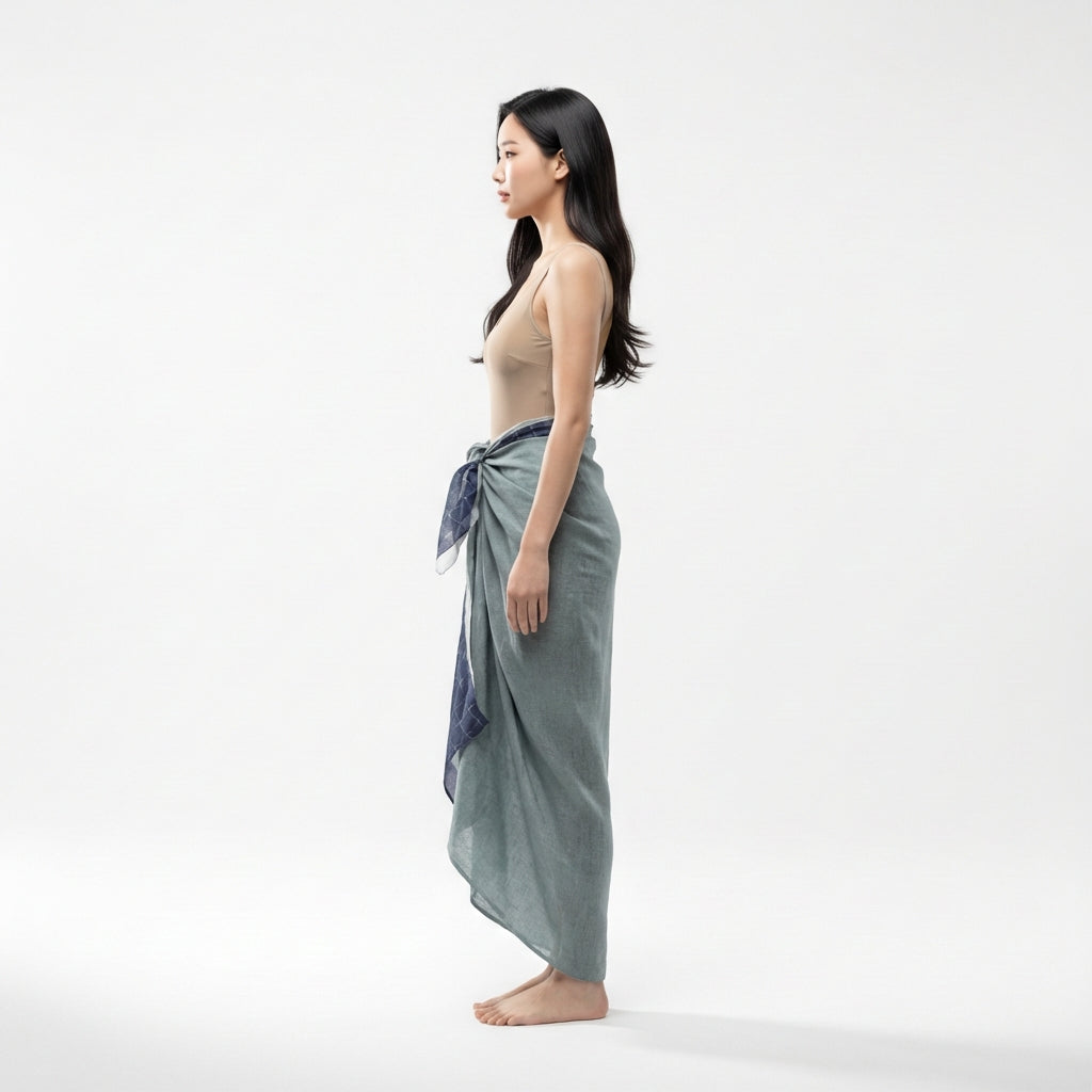Maxi Sarong in Lightweight Linen Plain Weave