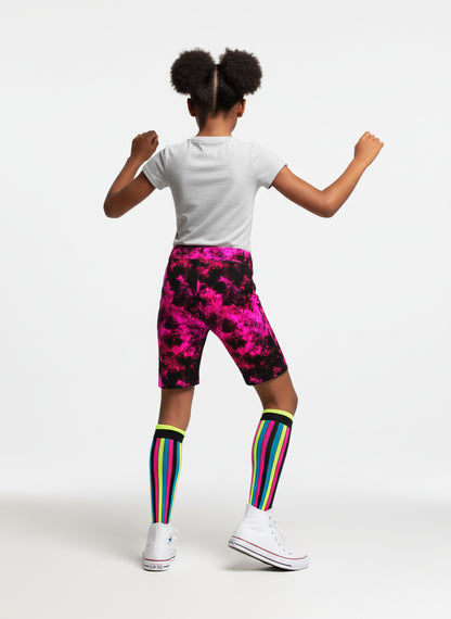 Pink Punk Skull Shorts