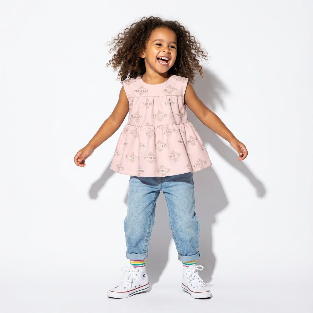 Princess Monogram Ruffle Top