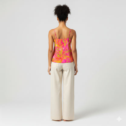 Camisole Pink Noodles in Lightweight Organic Cotton Voile