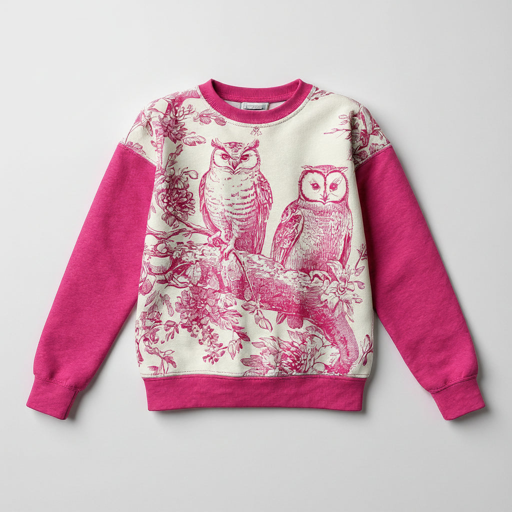 Woodland Wisdom Sweatshirt in Sweet Pink