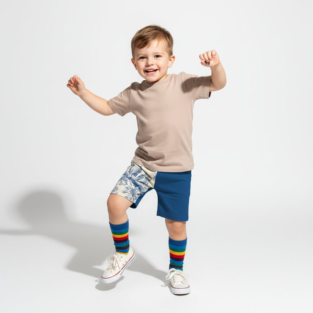 Vintage Owl Shorts – Children's Knit Shorts in Cotton Fleece