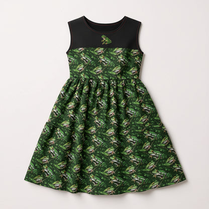 Divine Frog Dress – Children's Ruffle Dress With Lining