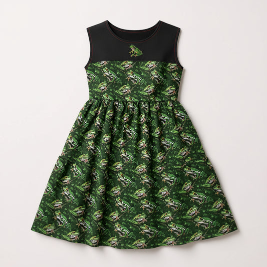 Divine Frog Dress – Children's Ruffle Dress With Lining