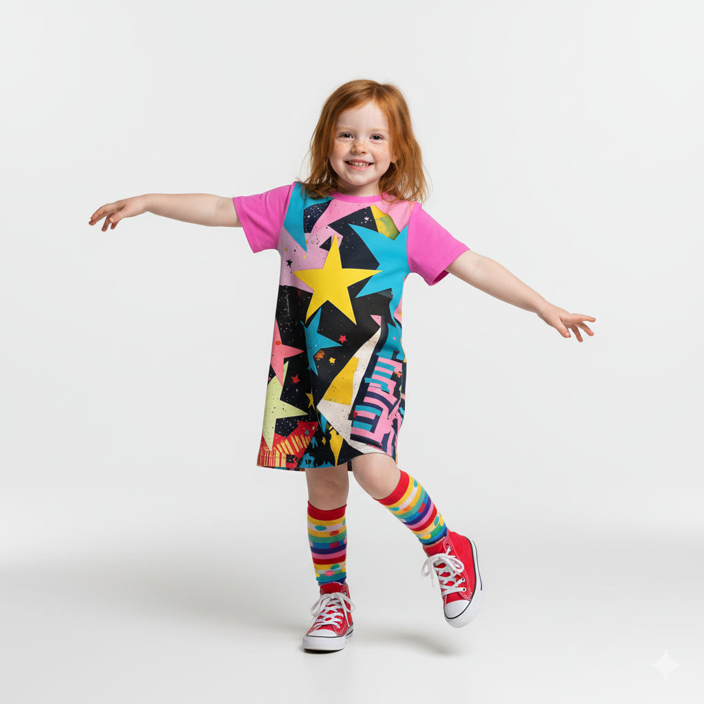 Arty Star Tee Dress